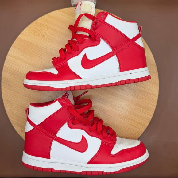 Nike Dunk High (GS) ‘Championship Red’ White/Red Sz 4.5Y - Picture 9 of 12